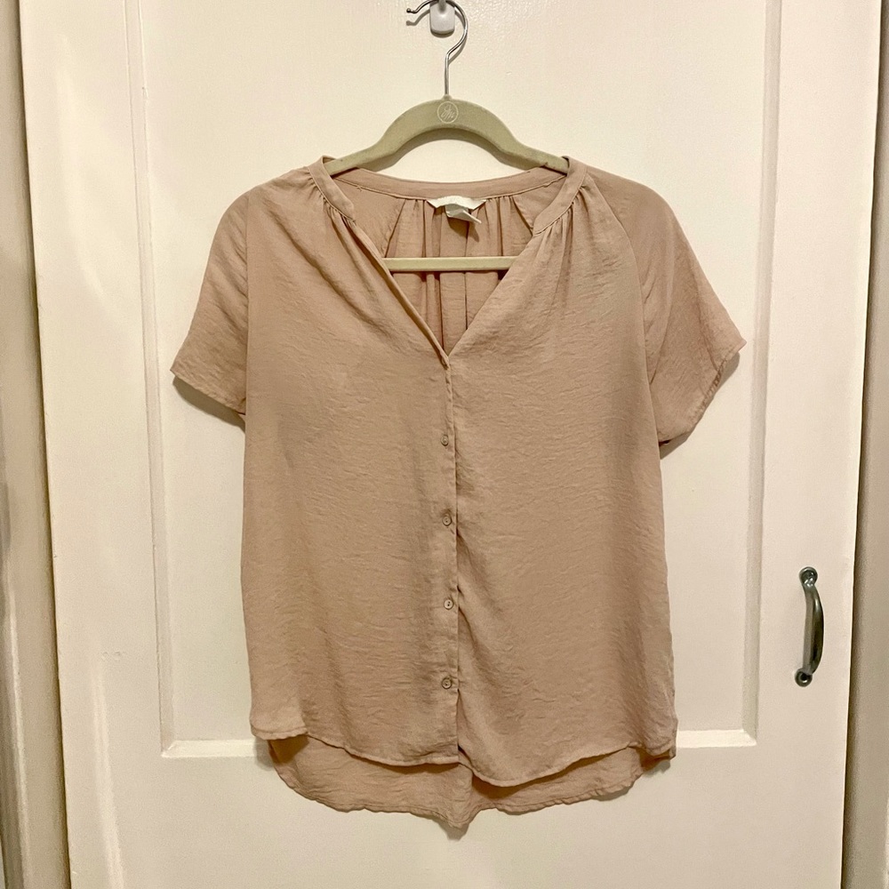 Dusty rose h&m blouse